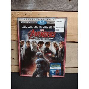 Avengers Age of Ultron Blu Ray + 3D Collector's Edition Red Case w/ Slipcase